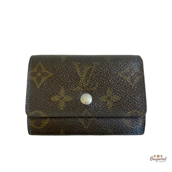 Authentic LOUIS VUITTON Vintage Brown Monogram Small Bifold Wallet RA0930